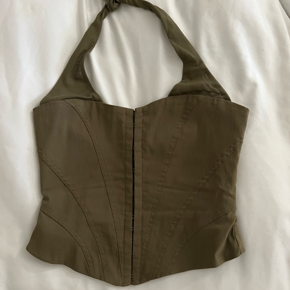 I.Am.Gia green corset top